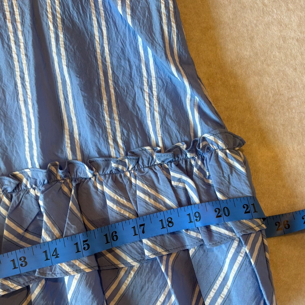 New Cinq a Sept Top Samantha Two Piece Blue Stripe Set Size Medium - Picture 11 of 12